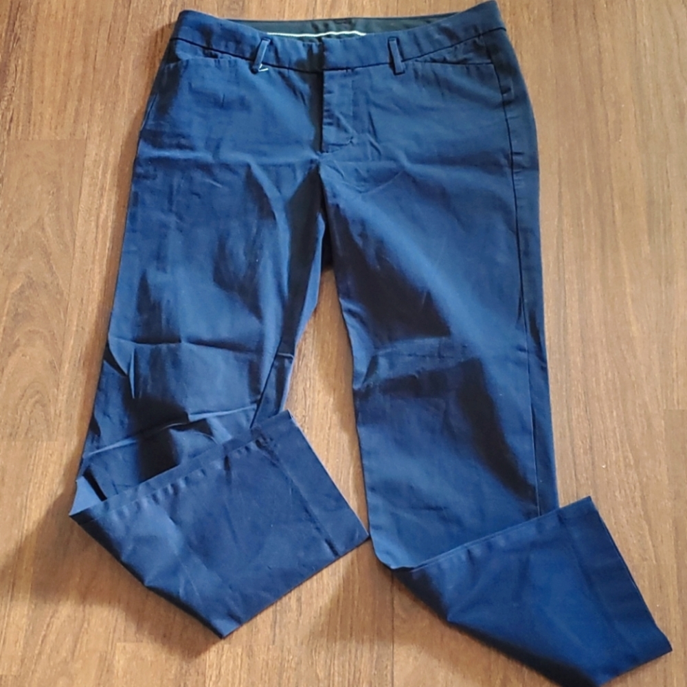Stylus Women's Navy Blue Twill Pants - Size 8